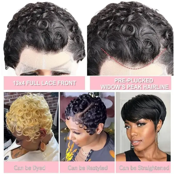 Perruque Lace Front Wig naturelle bouclée