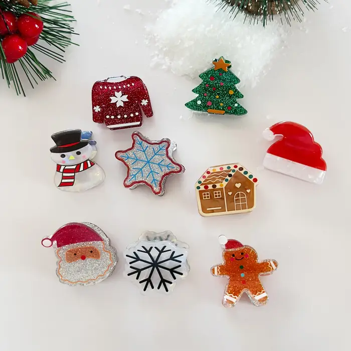 Pinces à cheveux de Noël mini-pinces à griffes