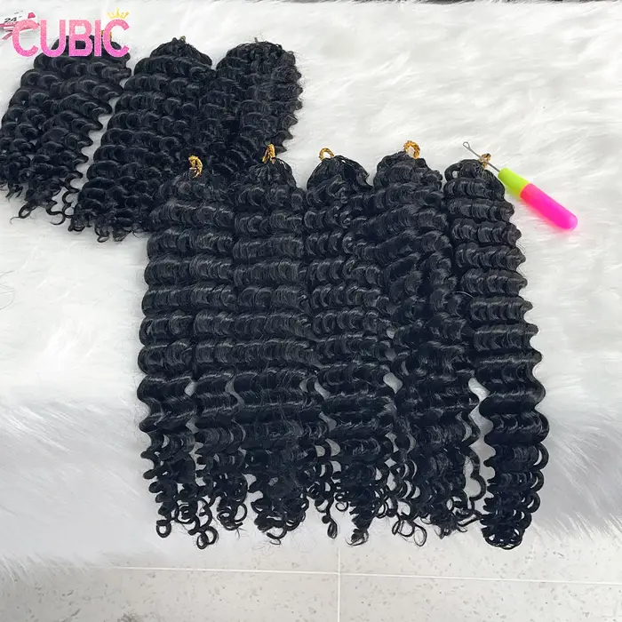 Extensions de tresses au crochet en cheveux humains vierges bruts, bouclés crépus style bohème, pré-séparées, cuticules alignées, 100g par paquet, non traités