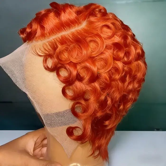 Perruque en cheveux humains bouclés pour femmes