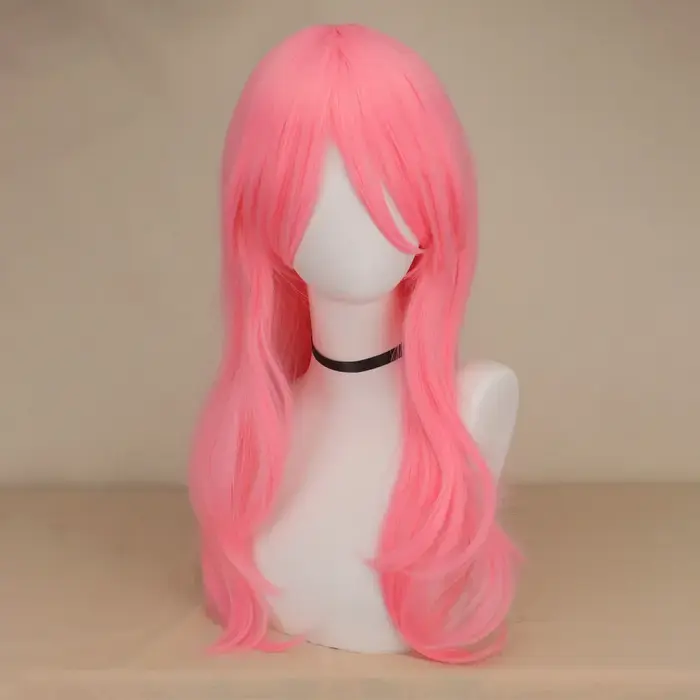 Fluttershy Anime Cosplay Perruque Synthétique, Cheveux Longs Bouclés, Perruque Ondulée Rose, Perruqu
