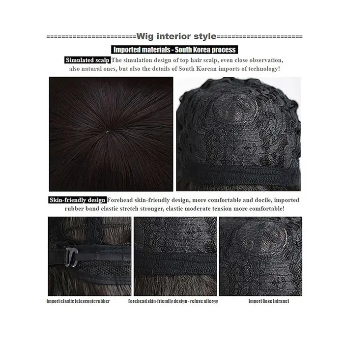 Anime nouveau style Cosplay longue perruque 「HSIU」fête