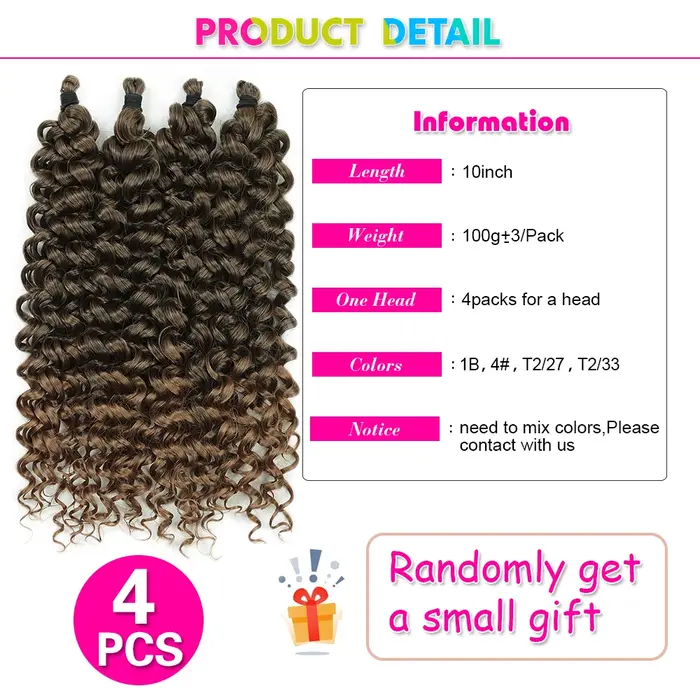 Cerise Curl cheveux 10 pouces synthétique tressage