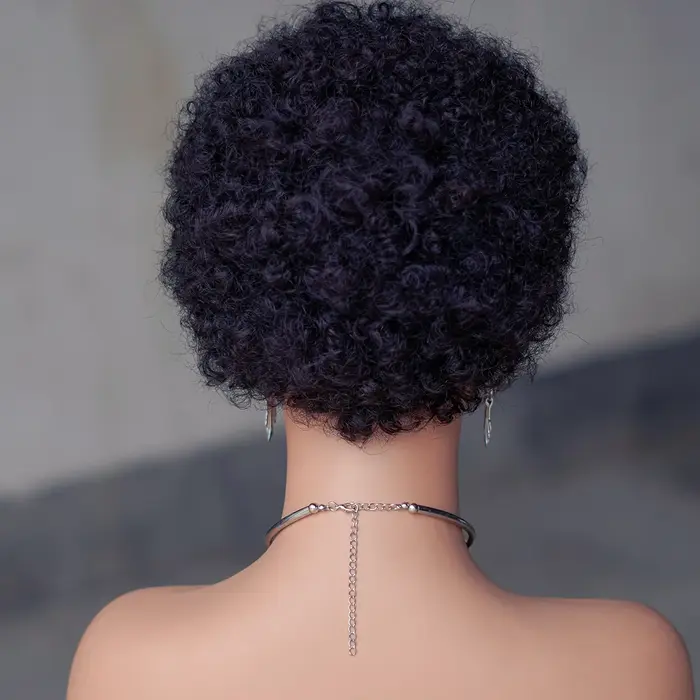 Perruque Afro crépue bouclée BOB couleur naturelle