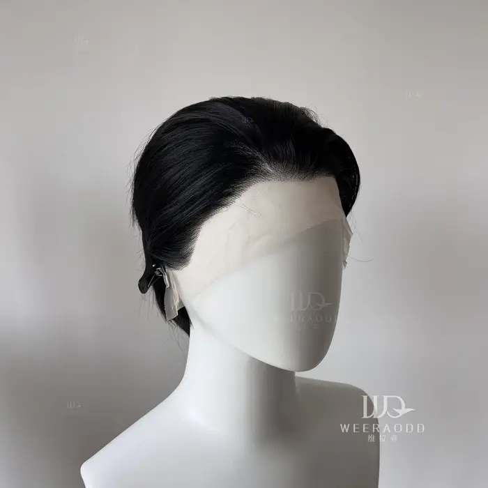 Perruque Lace Front Wig noire pour hommes