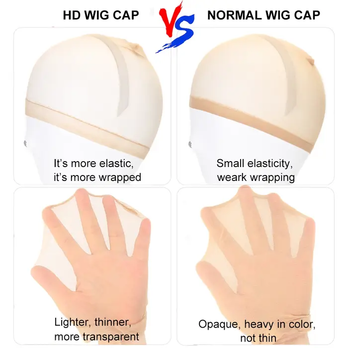 Bonnet de perruque Invisible Hd, 10/20 pièces, bonnet de bas fin, maille extensible en Nylon, filet 