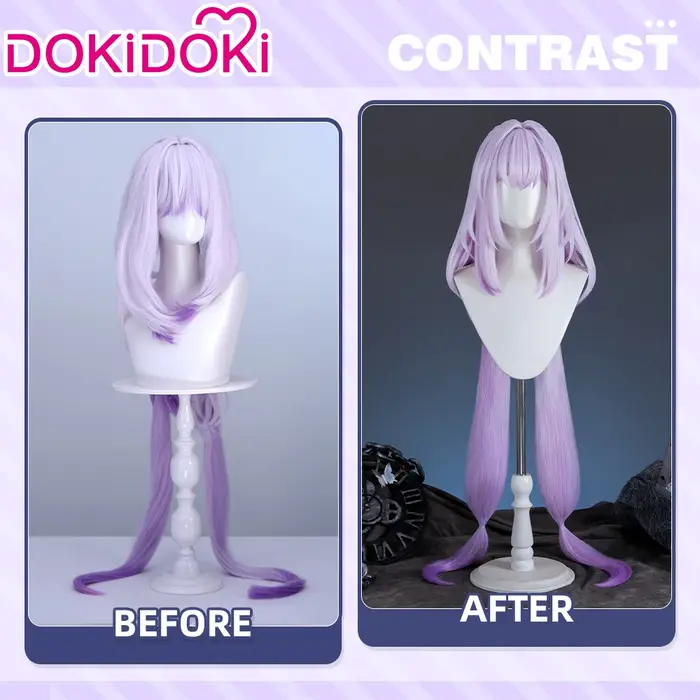 En STOCK Castorice Hyacine perruque jeu Honkai: Star Rail DokiDoki Halloween 100 cm cheveux longs