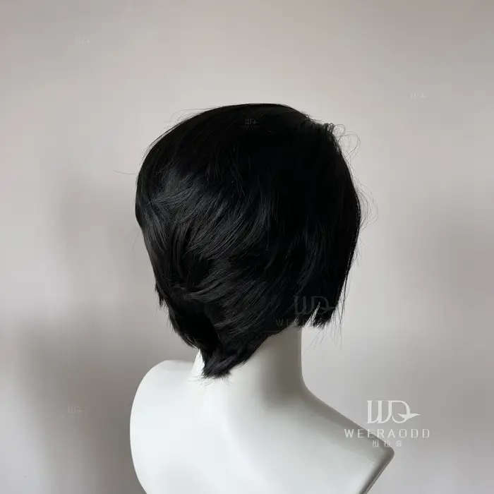 Perruque Lace Front Wig noire pour hommes