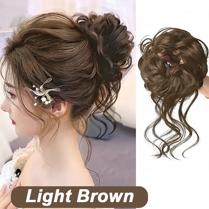 Extension de Chignon synthétique en désordre, 1 pièce, accessoires pour cheveux pour femmes, choucho
