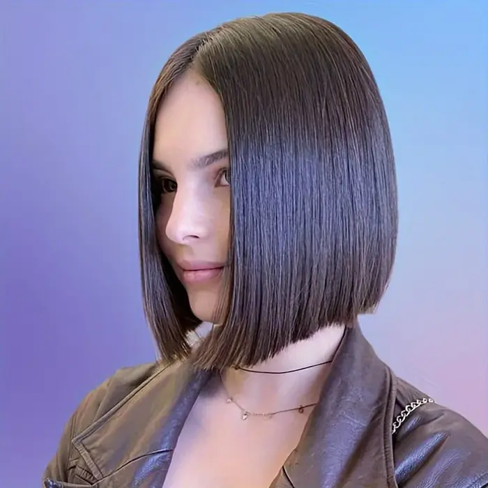 Perruque Bob ombrée – Cheveux synthétiques avec partie centrale pour cosplay, fêtes et costumes d'Ha
