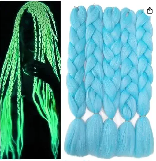 5 pièces/Extensions de cheveux tressés brillants