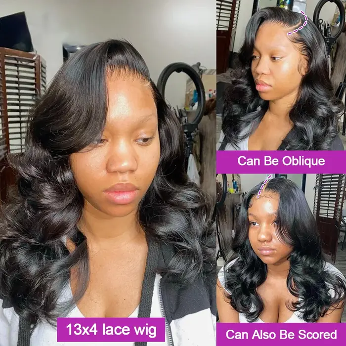 13x6 Hd dentelle frontale perruques sans colle cheveux humains court Bob perruques corps vague d'eau
