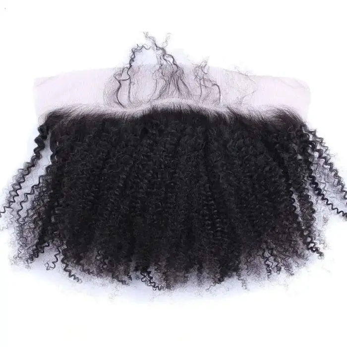 Tissage Afro bouclé et crépu avec Lace Frontal Closure d'oreille à oreille
