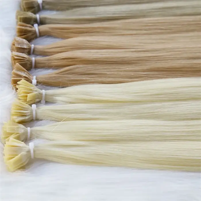 Meilleures extensions de cheveux à la kératine à pointe plate 100%