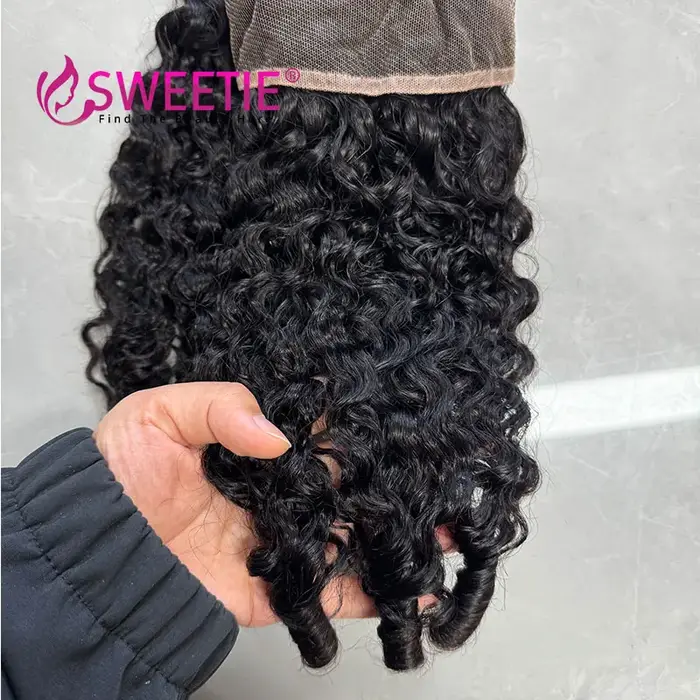 12A cheveux bouclés birmans 13x4 frontale Remy Extensions