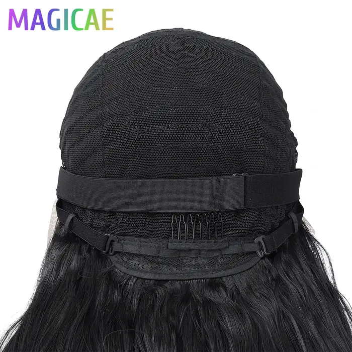 Magicae 30 pouces 13X4 vague de corps dentelle frontale perruques Ombre brun blond 613 #