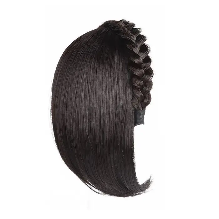 Perruque pour femme bandeau cheveux courts avec perruque os de poisson avec perruque Patch de cheveu