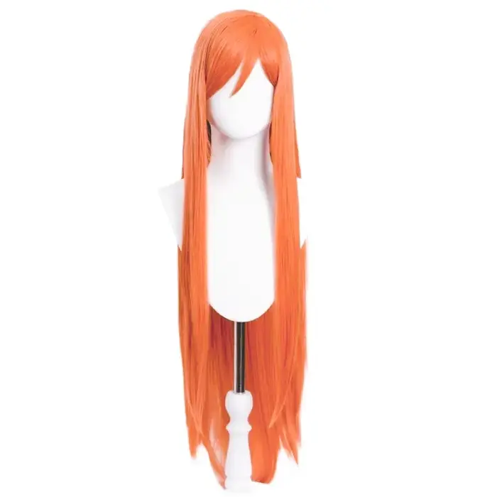 Perruque synthétique orange extra longue pour cosplay Anime Bleach Inoue Orihime