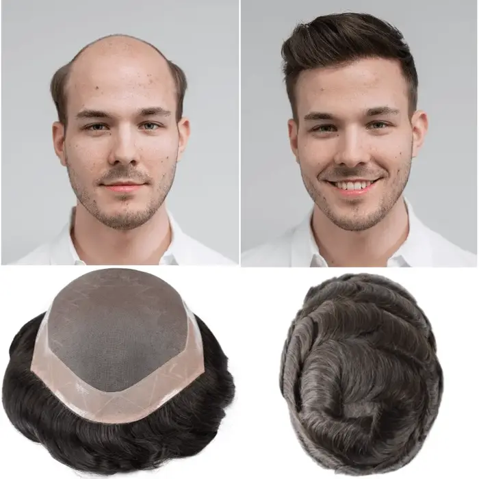 Hommes toupet haute qualité Fine Mono