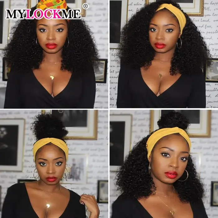 MYLOCKcloser-Perruque Brésilienne Naturelle Crépue et Bouclée pour Femme Noire