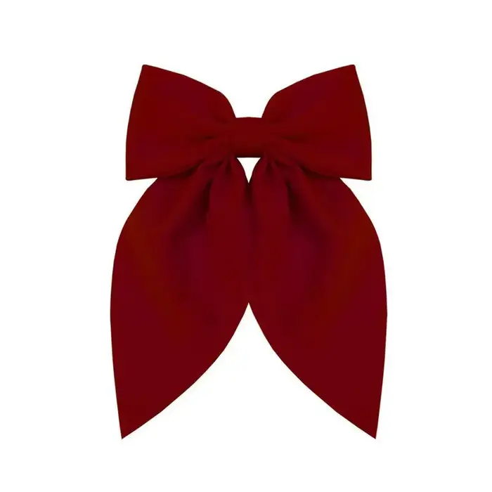 Pince à cheveux en ruban à nœud élégant pour filles, Satin solide Simple, pince à ressort, bandeau r
