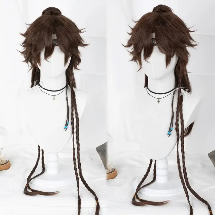 Perruque de cosplay pour garçon chinois ancien