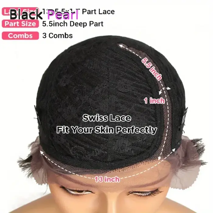 Perruque Courte Pixie en Cheveux Humains Brésiliens de Qualité Supérieure
