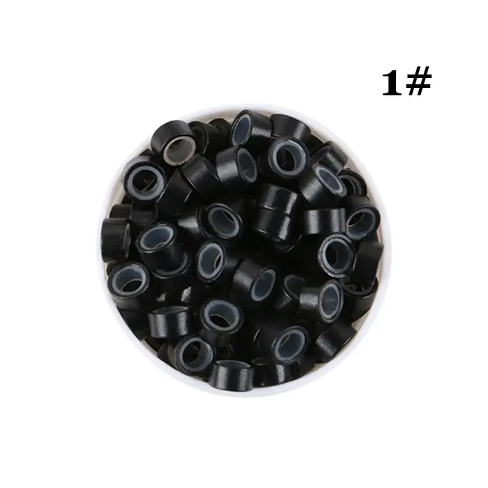 500 pièces 5,5 mm Microring Con Vite, micro anneaux/perles en silicone pour extensions de cheveux. 8