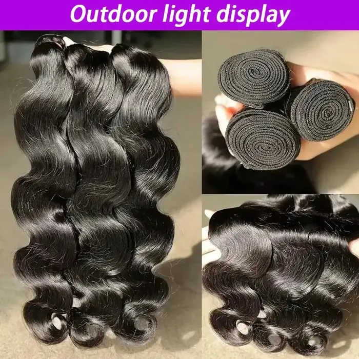 Extensions de cheveux humains brésiliens vierges non traités