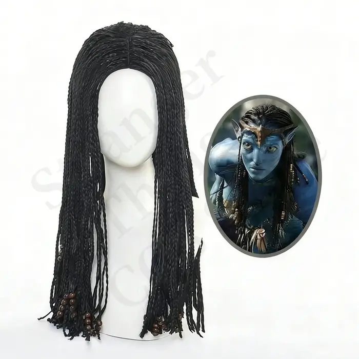Perruque de cosplay du personnage Neytiri de Avatar 2