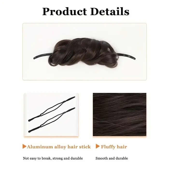 Extensions capillaires synthétiques à chignon auto-enroulement réglables pour augmenter le Volume des cheveux