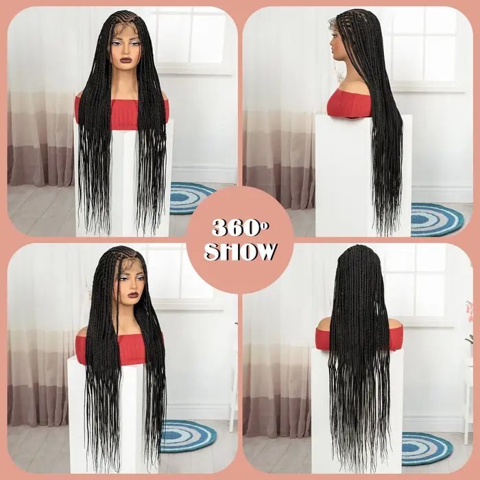 Perruques tressées en cornrows 36 pouces
