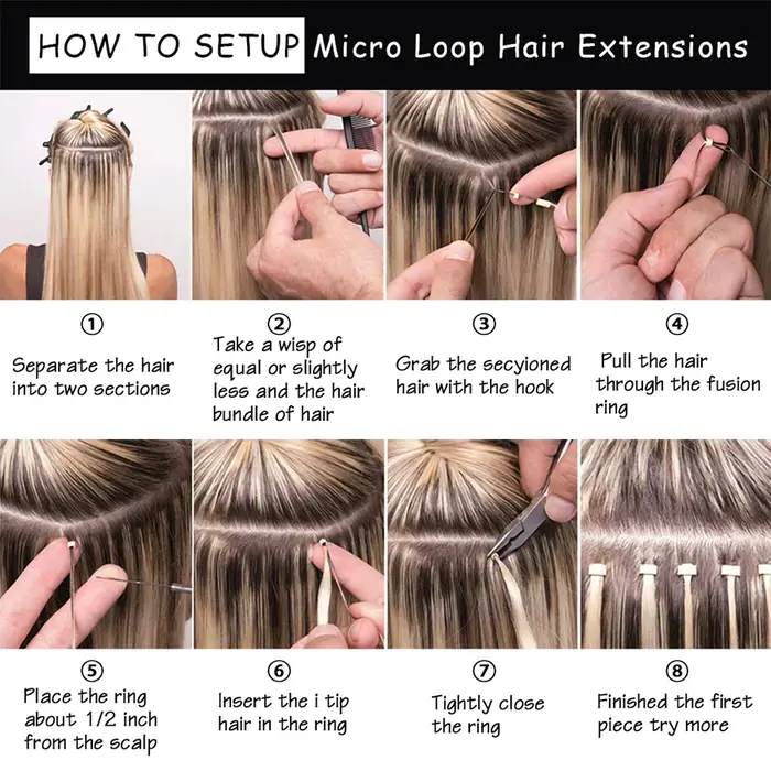 Links Rings for Human Hair Extensions