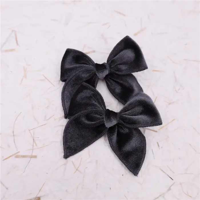 Pinces à cheveux en velours pour tout-petits, petit nœud Fable, bébé fille, enfants, Noël, pinces cr