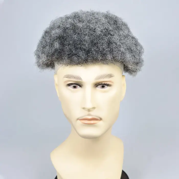 Afro bouclés hommes cheveux prothèse