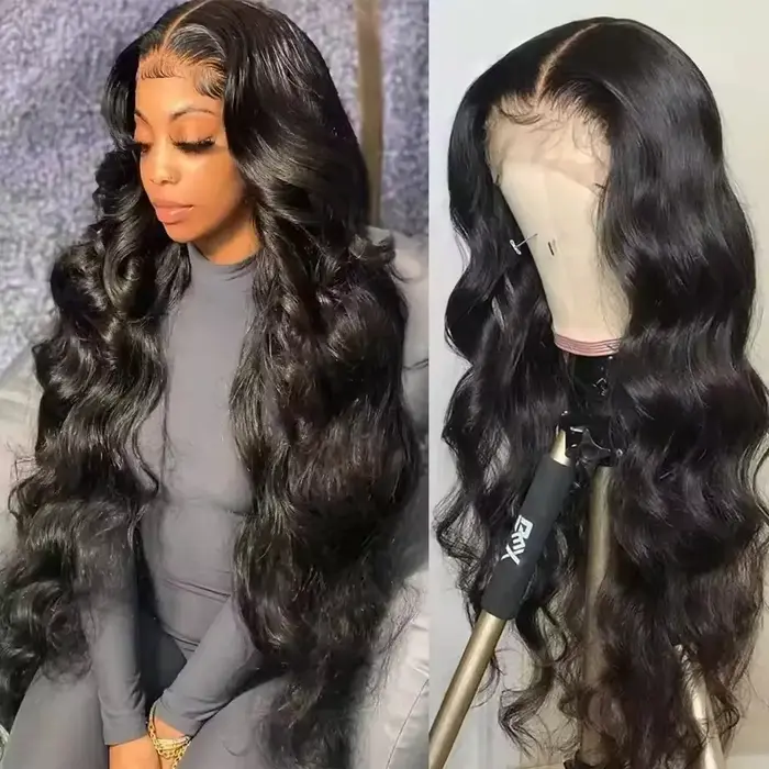 Perruque Lace Frontale HD Transparente 13x6 de 40 Pouces, Ondulations Souples, Perruque Lace Frontal