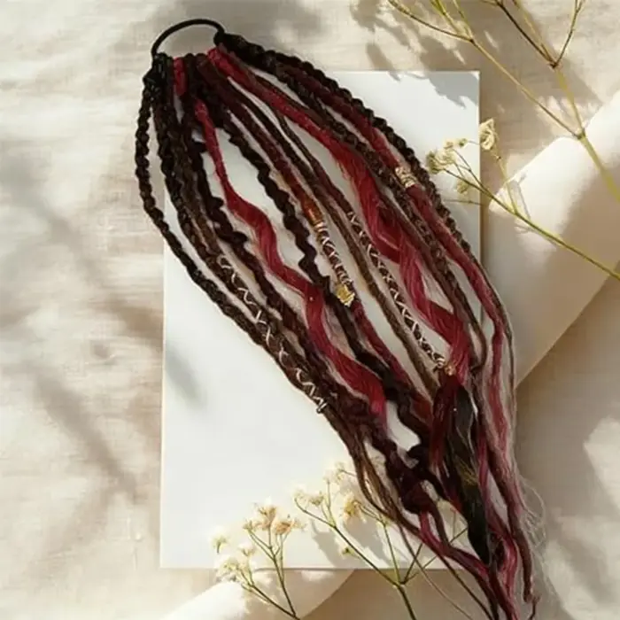 Nouvelles extensions de queue de cheval élastiques style bohème DIY avec élastique à cheveux
