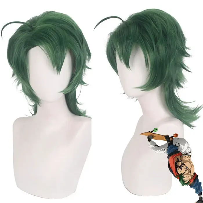 MIYA-Perruque de Cosplay Synthétique Courte Noire Alberen Ya, Anime SK8 Extron, 35cm
