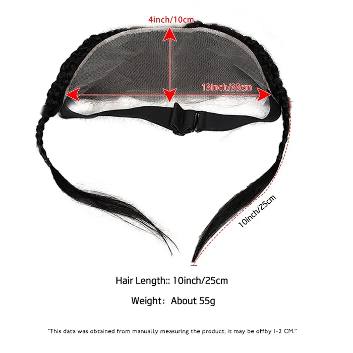 10 pouces 13x4 pouces dentelle avant tresse perruque noir Gele avant perruque 100% cheveux humains a