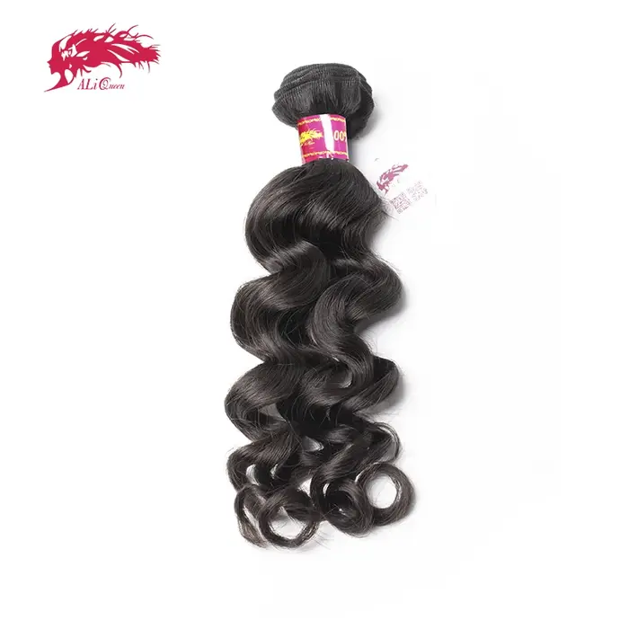 Ali Queen-Tissage en Lot Brésilien Naturel Ondulé Non Prossé 10A, Cheveux Vierges Bruts, 10-30 Pouce