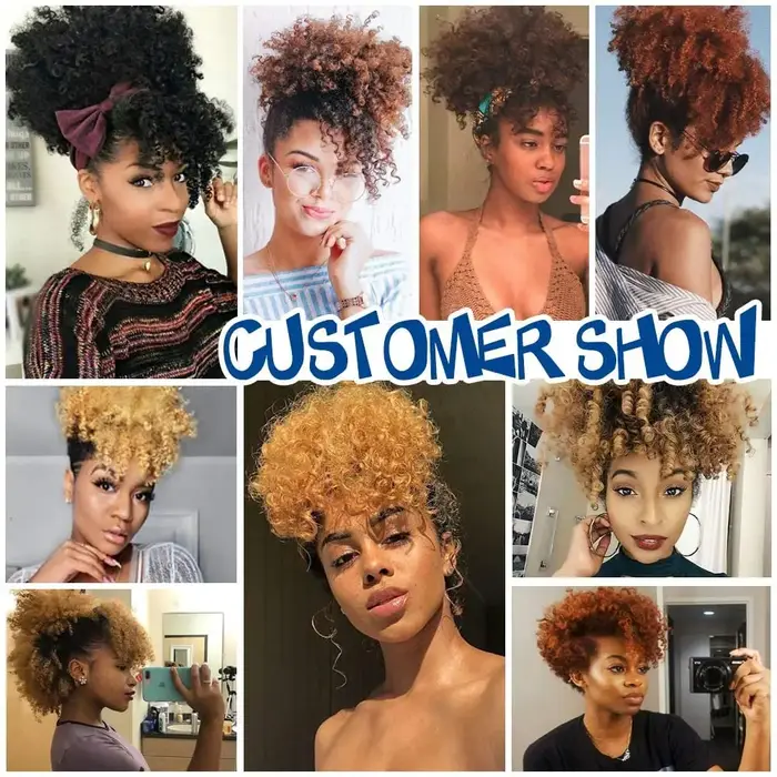 Afro Puff Kinky Curly Hair