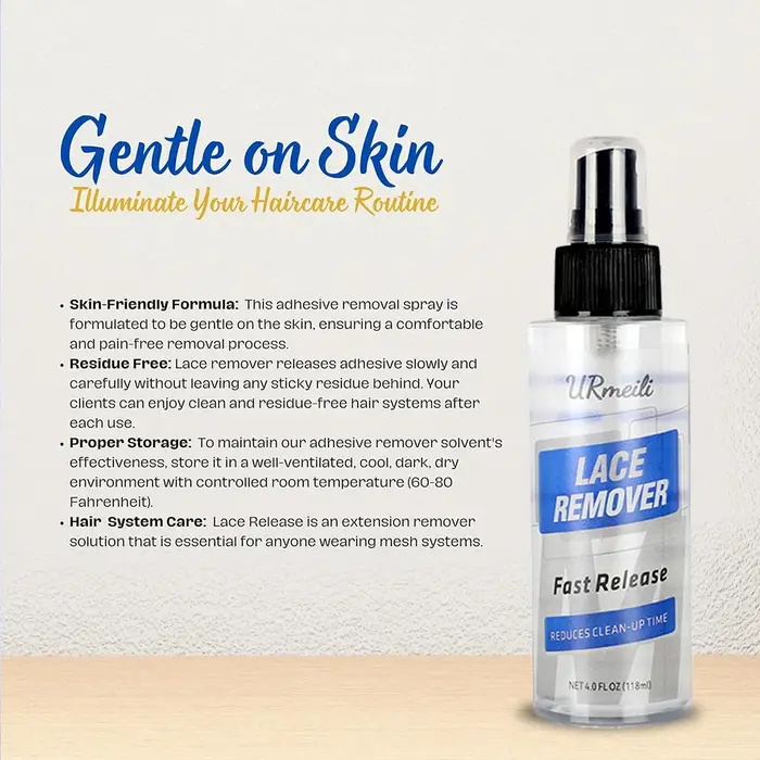 Spray dissolvant de colle pour perruque de 118 ml