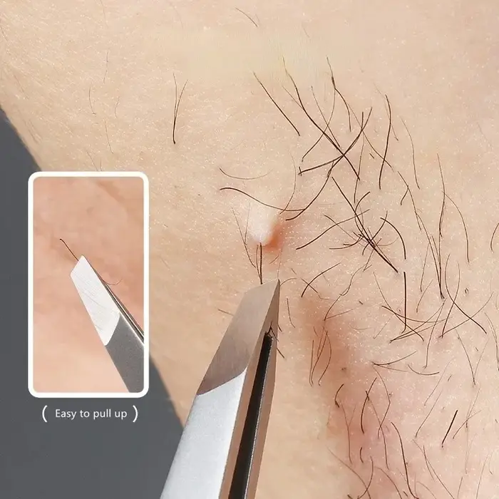 Pince à sourcils Oblique en acier inoxydable, pince à épiler pour Extension de cils, pince à Double 