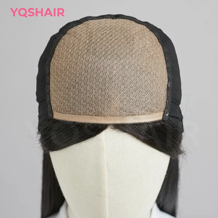 Perruque Bobo à franges en cheveux humains 100% sans colle