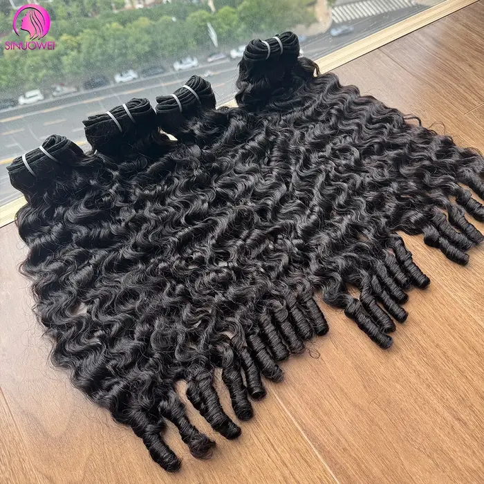 Paquets bouclés birmans Extensions de cheveux humains rebondissant