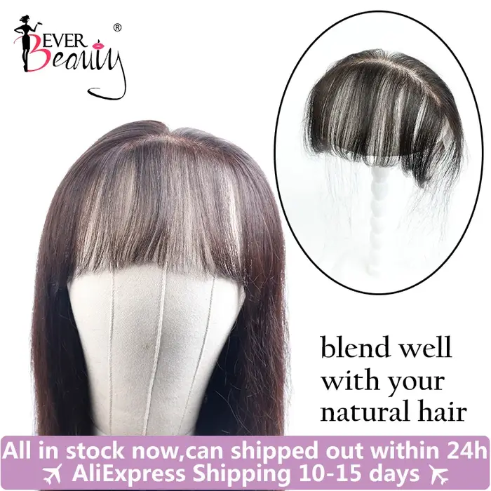 Frange de cheveux humains coupe émoussée