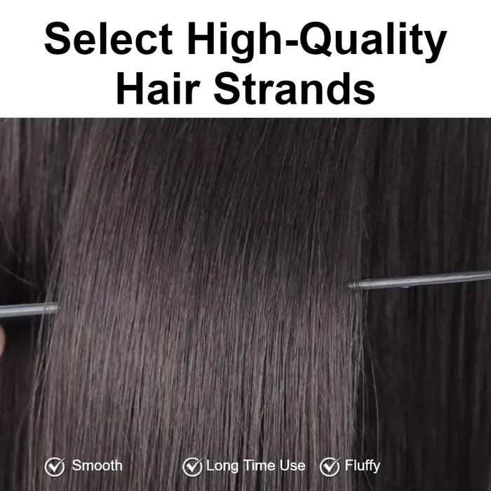 Perruque synthétique lisse pour hommes