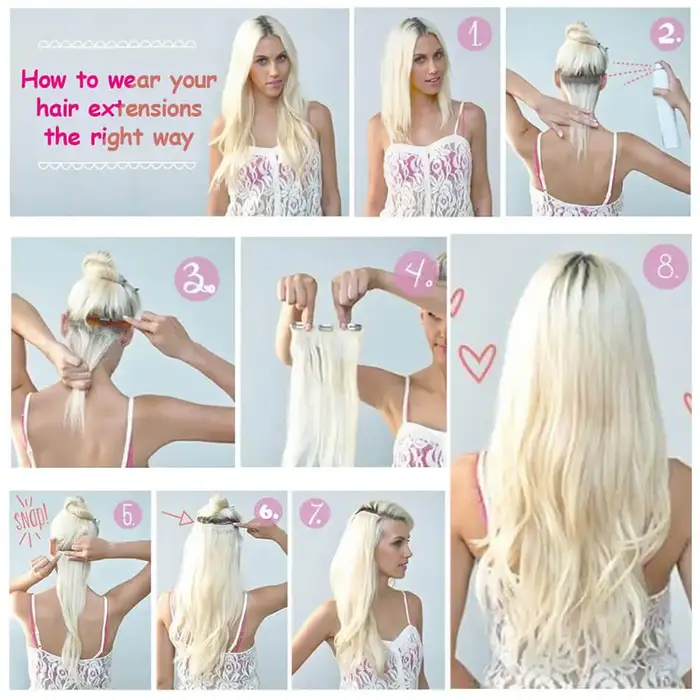 Extensions de cheveux synthétiques bouclés à clipser pour femmes et filles