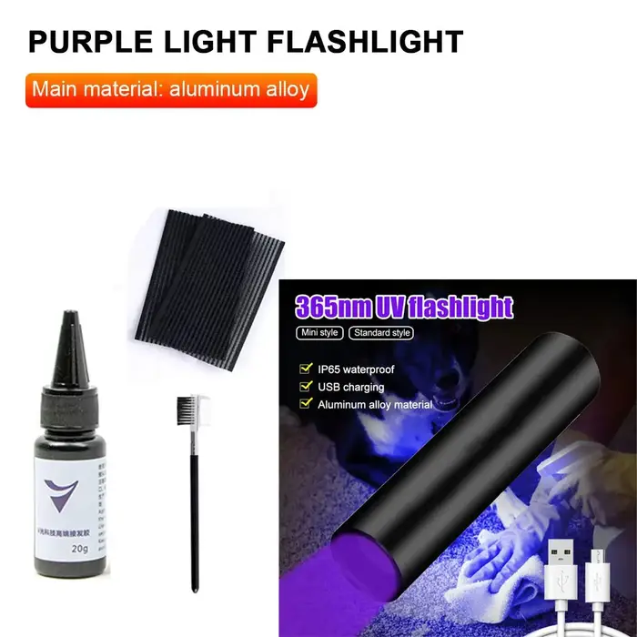 Machine à extensions de cheveux à lumière UV avec colle