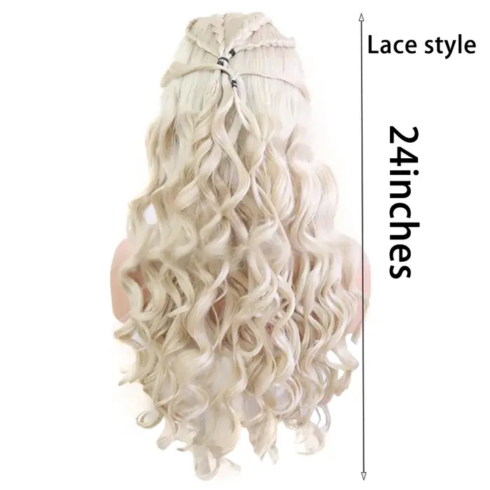 Perruque de cosplay Daenerys Targaryen 13×4HD avec dentelle frontale